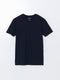 V Neck Short Sleeve Combed Cotton Men's T-shirt